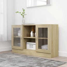 Acquista Armadietto con Vetrina Rovere Sonoma 120x30,5x70 cm Truciolato con riferimento GHV-802789 della ditta GARDENHOME