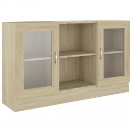 Acquista Armadietto con Vetrina Rovere Sonoma 120x30,5x70 cm Truciolato con riferimento GHV-802789 della ditta GARDENHOME