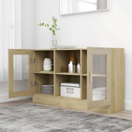 Acquista Armadietto con Vetrina Rovere Sonoma 120x30,5x70 cm Truciolato con riferimento GHV-802789 della ditta GARDENHOME