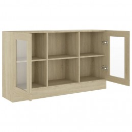 Acquista Armadietto con Vetrina Rovere Sonoma 120x30,5x70 cm Truciolato con riferimento GHV-802789 della ditta GARDENHOME