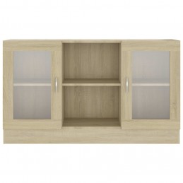 Acquista Armadietto con Vetrina Rovere Sonoma 120x30,5x70 cm Truciolato con riferimento GHV-802789 della ditta GARDENHOME