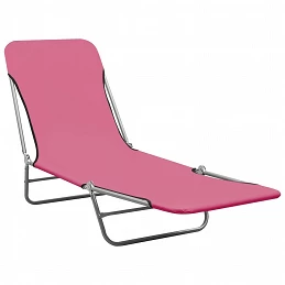 Acquista Lettini Prendisole Pieghevoli 2pz in Acciaio e Tessuto Rosa con riferimento GHV-310345 della ditta GARDENHOME