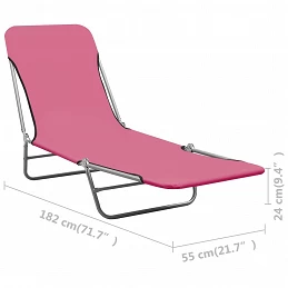 Acquista Lettini Prendisole Pieghevoli 2pz in Acciaio e Tessuto Rosa con riferimento GHV-310345 della ditta GARDENHOME