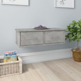 Acquista Scaffale Cassetti a Muro Grigio Cemento 60x26x18,5cm Truciolato con riferimento GHV-800589 della ditta GARDENHOME