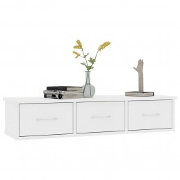 Acquista Scaffale con Cassetti a Parete Bianco 88x26x18,5 cm Truciolato con riferimento GHV-800594 della ditta GARDENHOME
