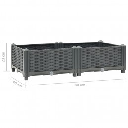 Acquista Fioriera Rialzata 80x40x23 cm in Polipropilene con riferimento GHV-310398 della ditta GARDENHOME