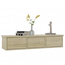 Acquista Scaffale Cassetti a Muro Rovere Sonoma 88x26x18,5 cm Truciolato con riferimento GHV-800597 della ditta GARDENHOME