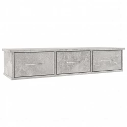 Acquista Scaffale Cassetti a Muro Grigio Cemento 88x26x18,5cm Truciolato con riferimento GHV-800598 della ditta GARDENHOME