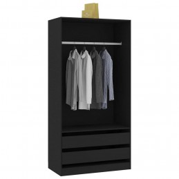Acquista Armadio Nero 100x50x200 cm in Truciolato con riferimento GHV-800604 della ditta GARDENHOME