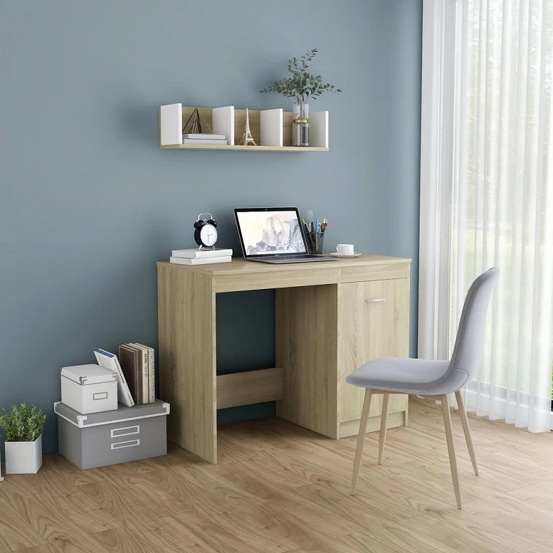Acquista Scrivania Rovere Sonoma 100x50x76 cm in Truciolato con riferimento GHV-801799 della ditta GARDENHOME