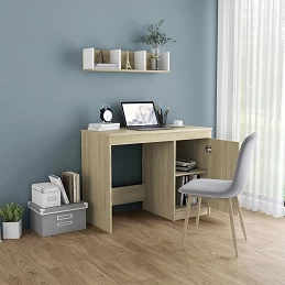 Acquista Scrivania Rovere Sonoma 100x50x76 cm in Truciolato con riferimento GHV-801799 della ditta GARDENHOME