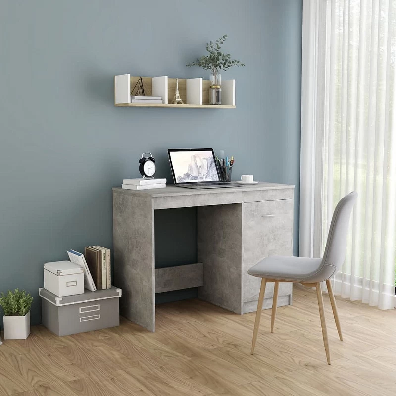 Acquista Scrivania Grigio Cemento 100x50x76 cm in Truciolato con riferimento GHV-801800 della ditta GARDENHOME