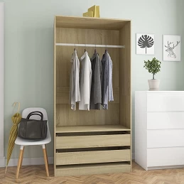 Acquista Armadio Rovere Sonoma 100x50x200 cm in Truciolato con riferimento GHV-800606 della ditta GARDENHOME
