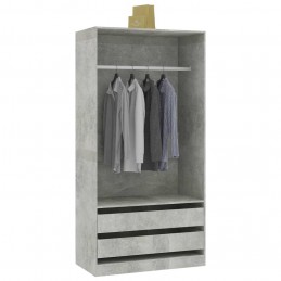 Acquista Armadio Grigio Cemento 100x50x200 cm in Truciolato con riferimento GHV-800607 della ditta GARDENHOME