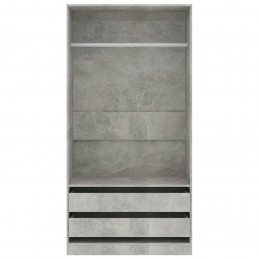 Acquista Armadio Grigio Cemento 100x50x200 cm in Truciolato con riferimento GHV-800607 della ditta GARDENHOME