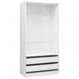 Acquista Armadio Bianco Lucido 100x50x200 cm in Truciolato con riferimento GHV-800609 della ditta GARDENHOME
