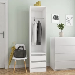 Acquista Armadio con Cassetti Bianco 50x50x200 cm in Legno Multistrato con riferimento GHV-800612 della ditta GARDENHOME