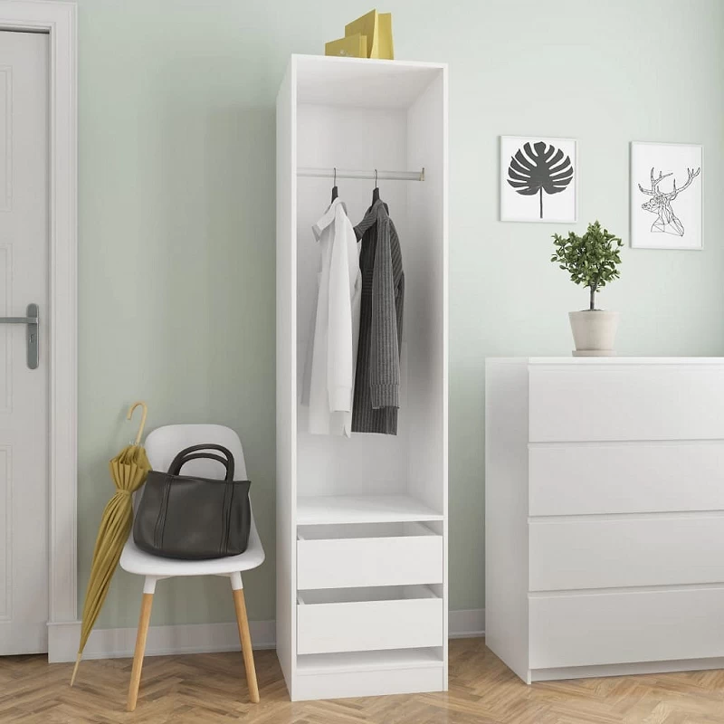 Acquista Armadio con Cassetti Bianco 50x50x200 cm in Legno Multistrato con riferimento GHV-800612 della ditta GARDENHOME