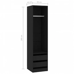 Acquista Armadio con Cassetti Nero 50x50x200 cm in Truciolato con riferimento GHV-800613 della ditta GARDENHOME