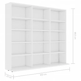 Acquista Armadietto Porta CD Bianco 102x23x89,5 cm in Legno Multistrato con riferimento GHV-801787 della ditta GARDENHOME