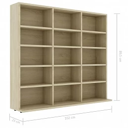 Acquista Armadio Porta CD Rovere Sonoma 102x23x89,5 cm in Truciolato con riferimento GHV-801790 della ditta GARDENHOME