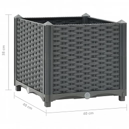 Acquista Fioriera Rialzata 40x40x38 cm in Polipropilene con riferimento GHV-310401 della ditta GARDENHOME