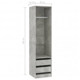 Acquista Armadio con Cassetti Grigio Cemento 50x50x200 cm in Truciolato con riferimento GHV-800616 della ditta GARDENHOME