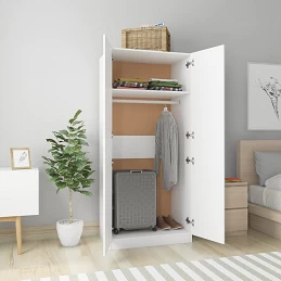 Acquista Armadio Bianco 80x52x180 cm in Legno Multistrato con riferimento GHV-800621 della ditta GARDENHOME