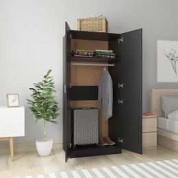 Acquista Armadio Nero 80x52x180 cm in Truciolato con riferimento GHV-800622 della ditta GARDENHOME
