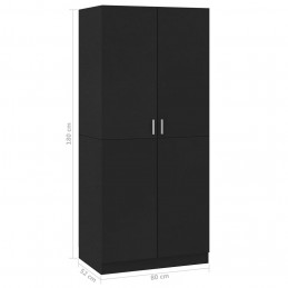 Acquista Armadio Nero 80x52x180 cm in Truciolato con riferimento GHV-800622 della ditta GARDENHOME