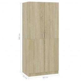 Acquista Armadio Rovere Sonoma 80x52x180 cm in Truciolato con riferimento GHV-800624 della ditta GARDENHOME