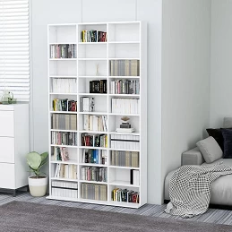 Acquista Armadietto TV Bianco 102x16x177,5 cm in Legno Multistrato con riferimento GHV-801778 della ditta GARDENHOME
