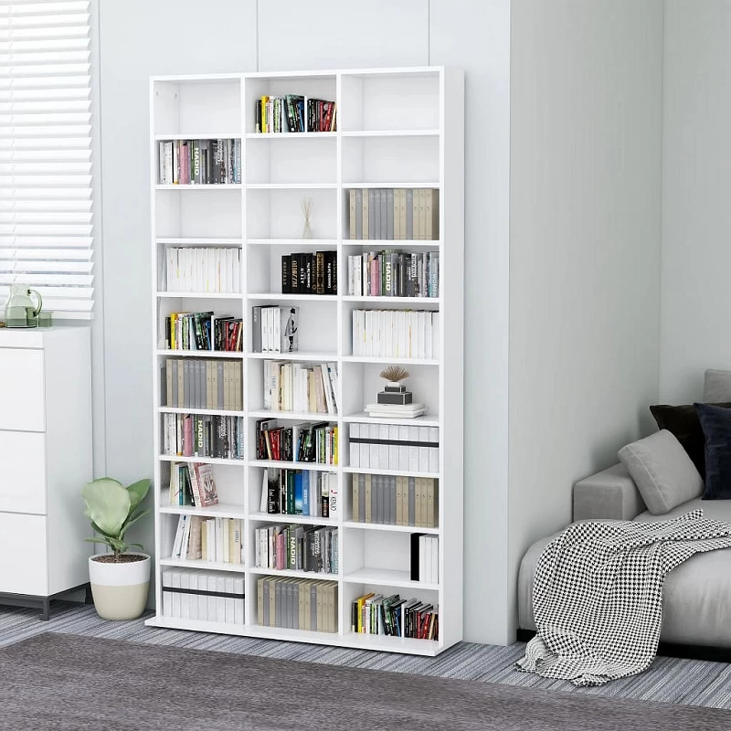 Acquista Armadietto TV Bianco 102x16x177,5 cm in Legno Multistrato con riferimento GHV-801778 della ditta GARDENHOME