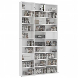 Acquista Armadietto TV Bianco 102x16x177,5 cm in Legno Multistrato con riferimento GHV-801778 della ditta GARDENHOME