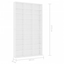 Acquista Armadietto TV Bianco 102x16x177,5 cm in Legno Multistrato con riferimento GHV-801778 della ditta GARDENHOME