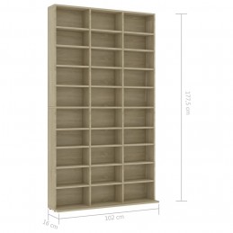 Acquista Armadietto TV Rovere Sonoma 102x16x177,5cm in Legno Multistrato con riferimento GHV-801781 della ditta GARDENHOME