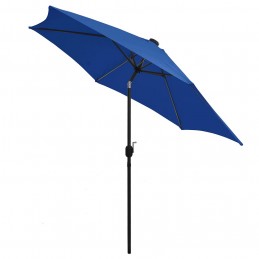 Acquista Ombrellone con Luci a LED e Palo Alluminio 300 cm Azzurro con riferimento GHV-47367 della ditta GARDENHOME