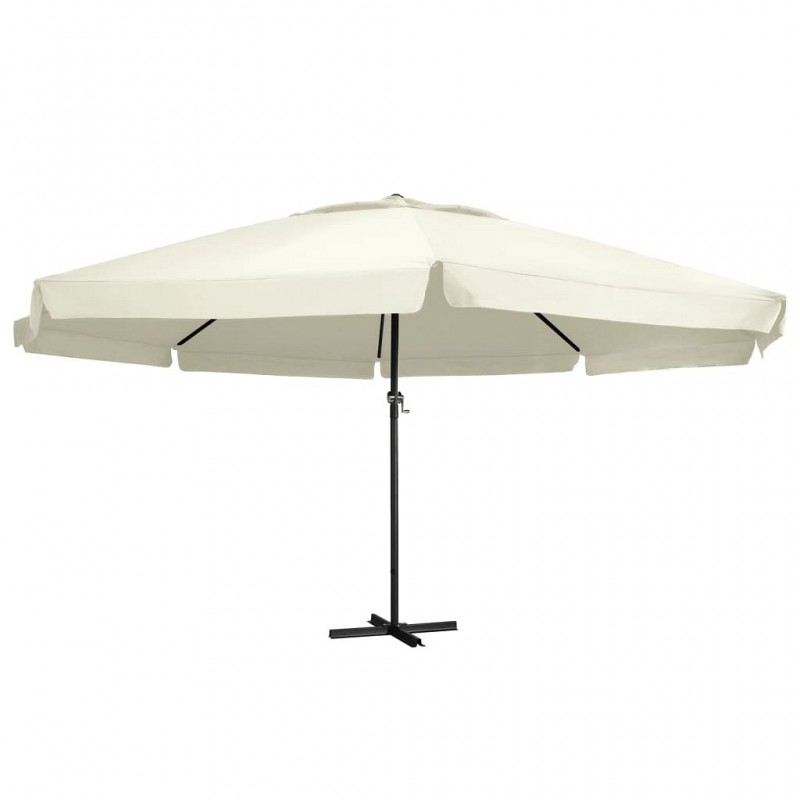 Acquista Ombrellone da Esterni Palo in Alluminio 600 cm Bianco Sabbia con riferimento GHV-47370 della ditta GARDENHOME