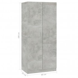 Acquista Armadio Grigio Cemento 80x52x180 cm in Truciolato con riferimento GHV-800625 della ditta GARDENHOME