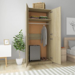Acquista Armadio Rovere Sonoma 90x52x200 cm in Truciolato con riferimento GHV-800633 della ditta GARDENHOME