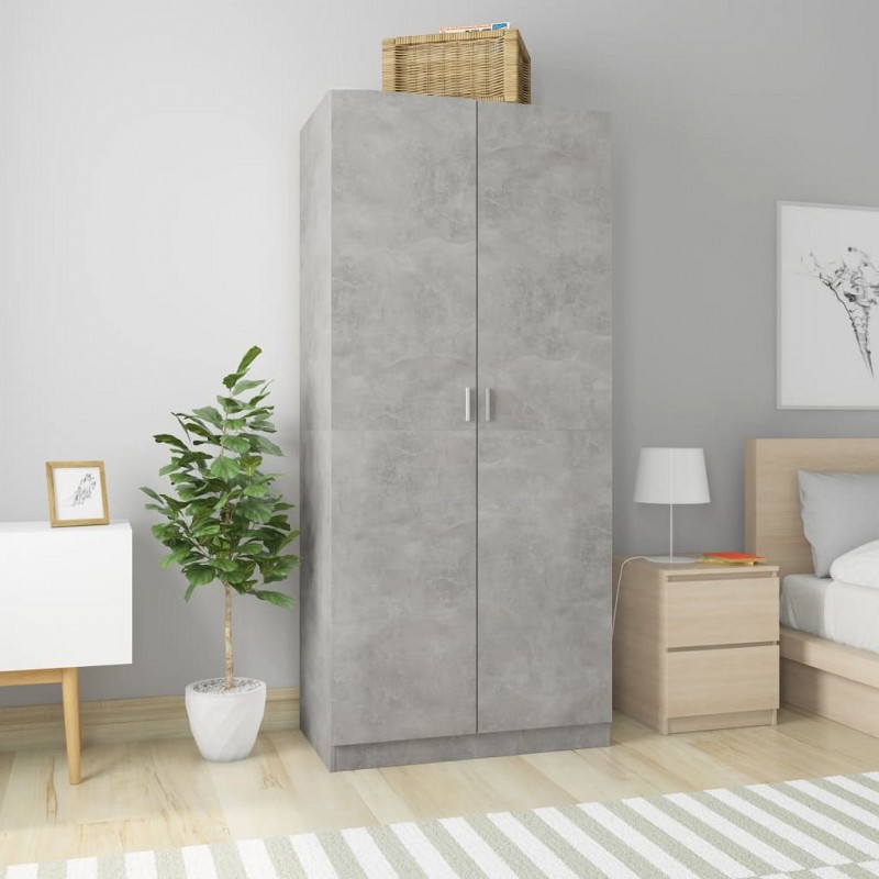 Acquista Armadio Grigio Cemento 90x52x200 cm in Truciolato con riferimento GHV-800634 della ditta GARDENHOME