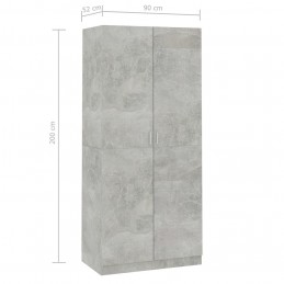 Acquista Armadio Grigio Cemento 90x52x200 cm in Truciolato con riferimento GHV-800634 della ditta GARDENHOME