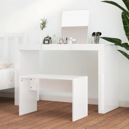 Acquista Sgabello da Toeletta Bianco Lucido 70x35x45cm Legno Multistrato con riferimento GHV-802819 della ditta GARDENHOME