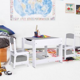 Acquista Tavolo per Bambini con 2 Sedie Bianco in MDF con riferimento GHV-80283 della ditta GARDENHOME