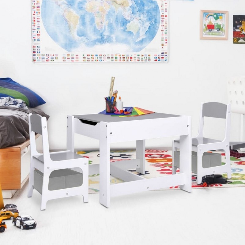 Acquista Tavolo per Bambini con 2 Sedie Bianco in MDF con riferimento GHV-80283 della ditta GARDENHOME