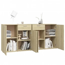 Acquista Credenza Rovere Sonoma 160x36x75 cm in Truciolato con riferimento GHV-3074930 della ditta GARDENHOME