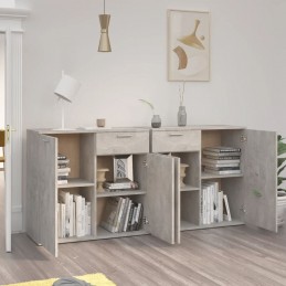 Acquista Credenza Grigio Cemento 160x36x75 cm in Truciolato con riferimento GHV-3074931 della ditta GARDENHOME