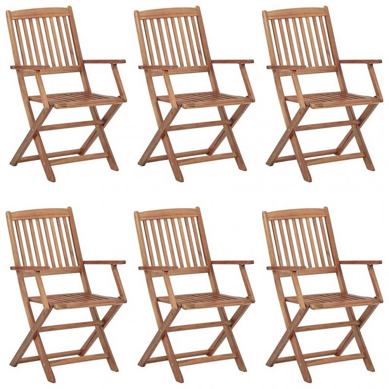 Acquista Sedie da Giardino Pieghevoli 6 pz in Legno Massello di Acacia con riferimento GHV-3074936 della ditta GARDENHOME
