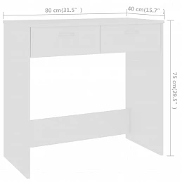 Acquista Scrivania Bianca 80x40x75 cm in Legno Multistrato con riferimento GHV-801355 della ditta GARDENHOME