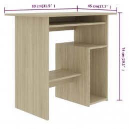 Acquista Scrivania Rovere Sonoma 80x45x74 cm in Truciolato con riferimento GHV-801367 della ditta GARDENHOME